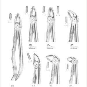 Tooth Extracting Forceps “With Fitting Handle”