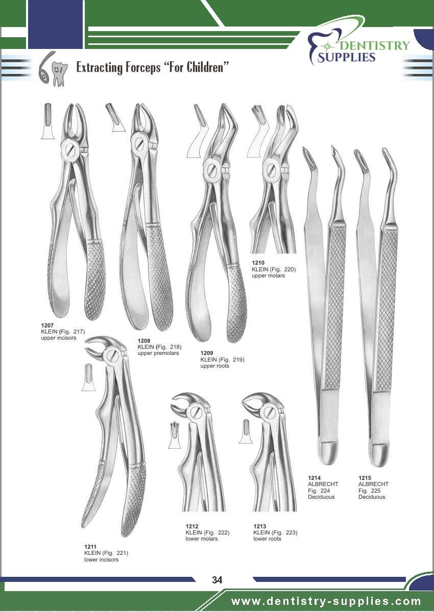 Tooth Extracting Forceps "For Children"