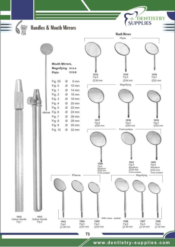 Handles & Mouth Mirrors