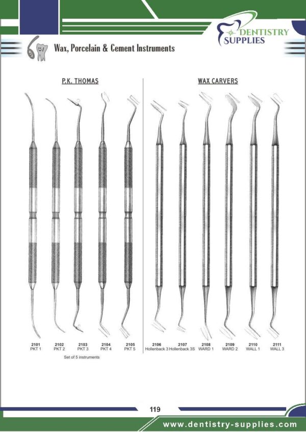 Wax Procelain & Cement Instruments