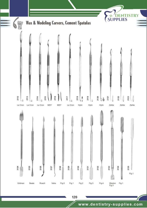 Wax Modeling Carverscement Spatulas