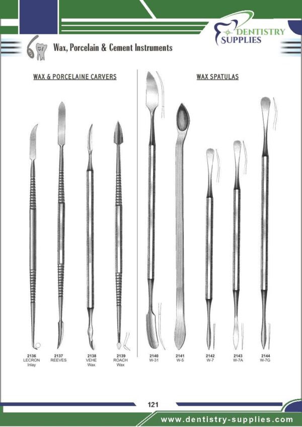 Wax Procelain & Cement Instruments