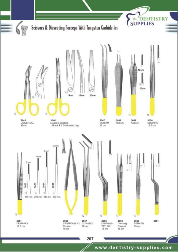 cSissors & Dissecting Forceps With Tungsten Carbide Inserts