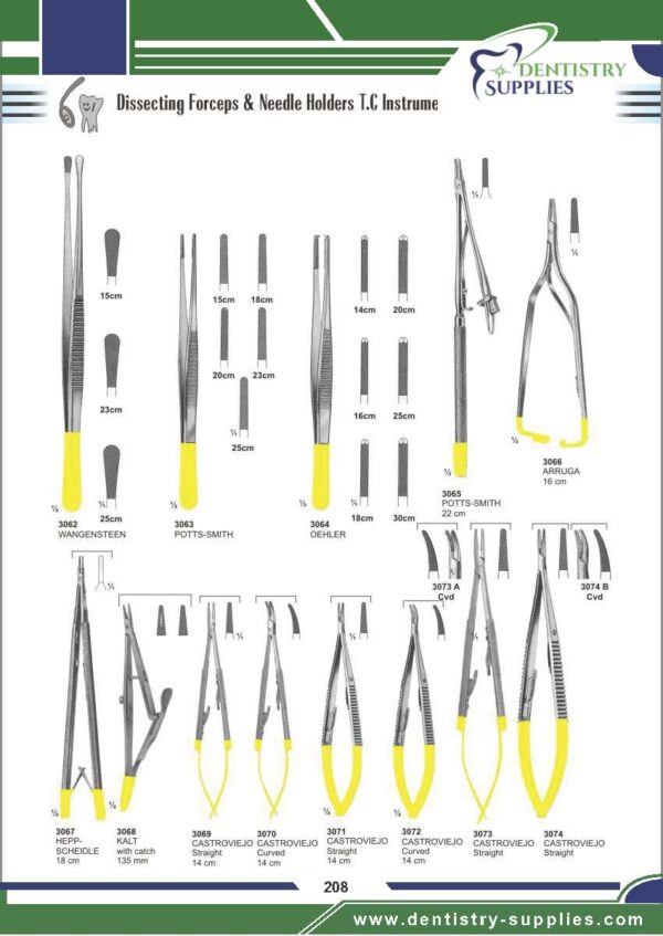 Scissors & Dissecting Forceps & Needle, Holders T.C Instruments