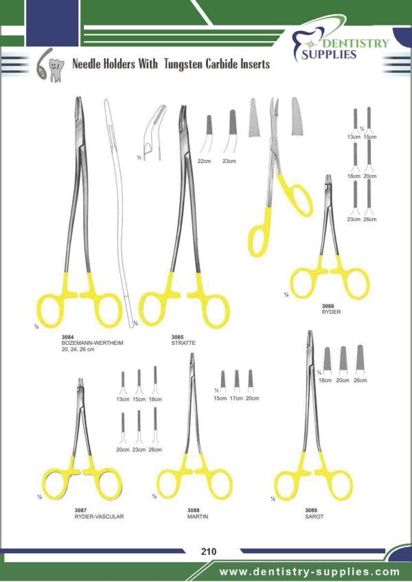 Needle, Holders With Tungsten Carbide Inserts