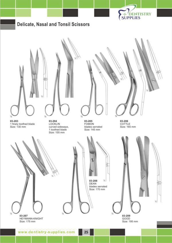 Delicate,Nasal and Tonsil Scissors