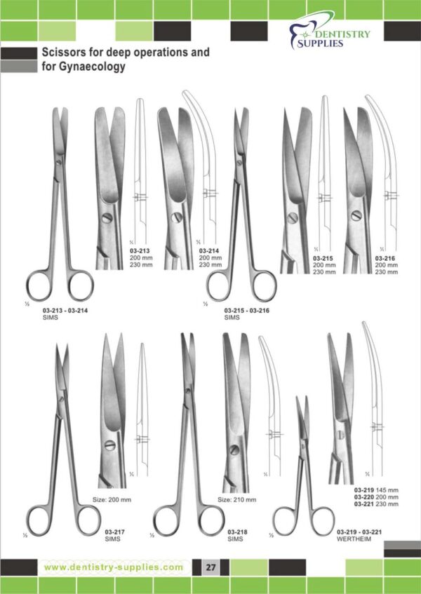 Scissors For Deep Operations And For Gynaecology