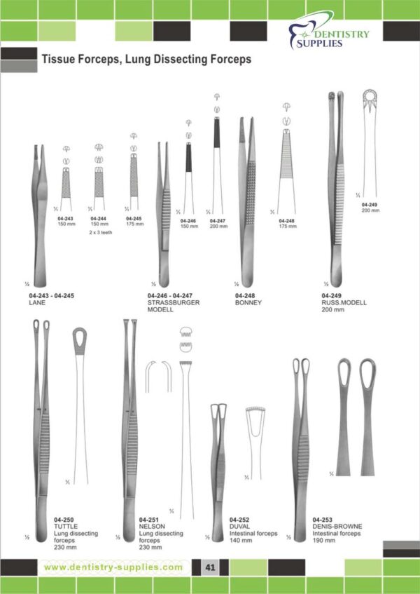 Tissue Forceps Lung Dissecting Forceps