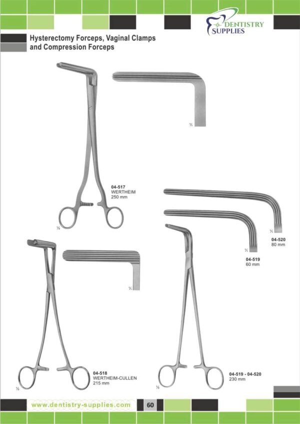 HYsterectomy Forceps,Vaginal Clamps and Compression Forceps