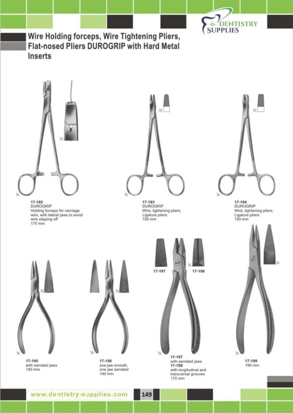 Wire Holding Forceps ,Wire Tightening Pliers Flat Nosed Pliers Durogrip With Hard Metal Insert Wire Holding Forceps ,Wire Tightening Pliers Flat Nosed Pliers Durogrip With Hard Metal Insert