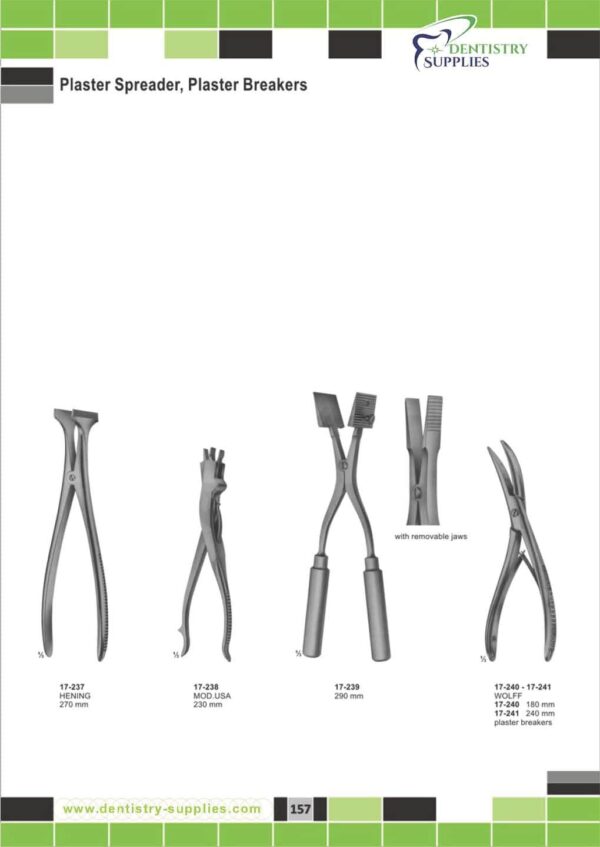 Plaster Spreader, Plaster Breakers