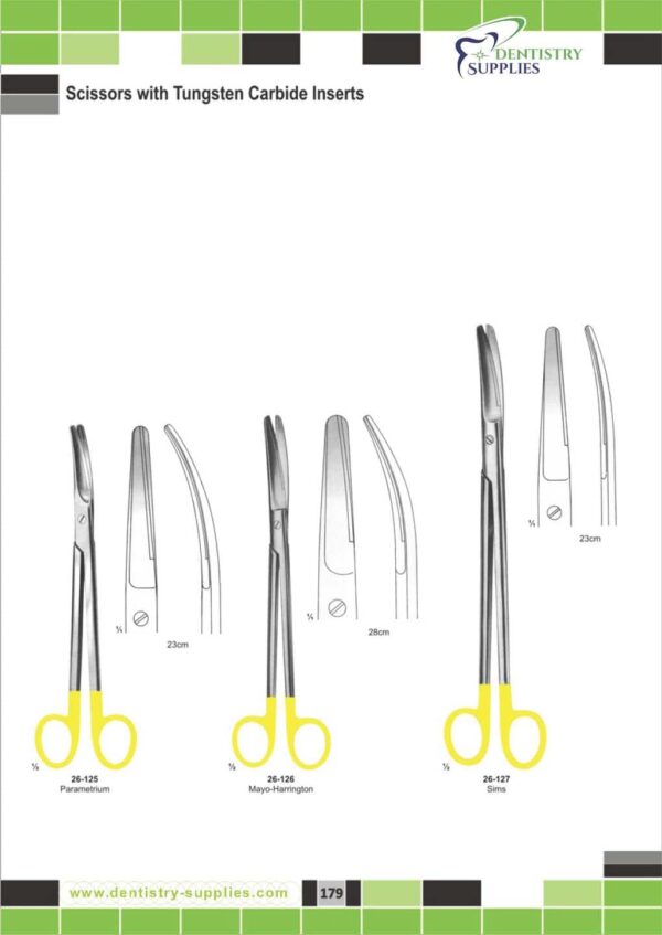Scissors With Tungsten Carbide Inserts