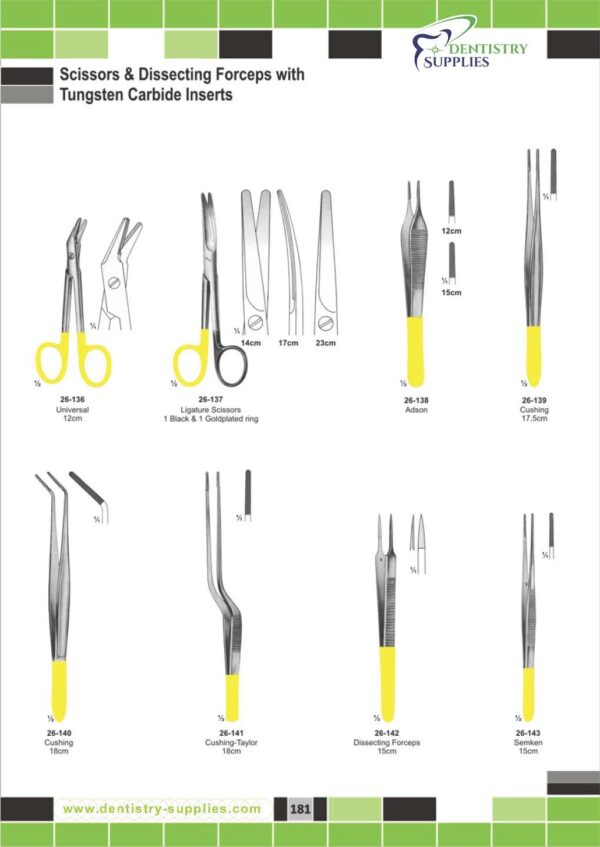Scissors & Dissecting Forceps With Tungsten Carbide Inserts